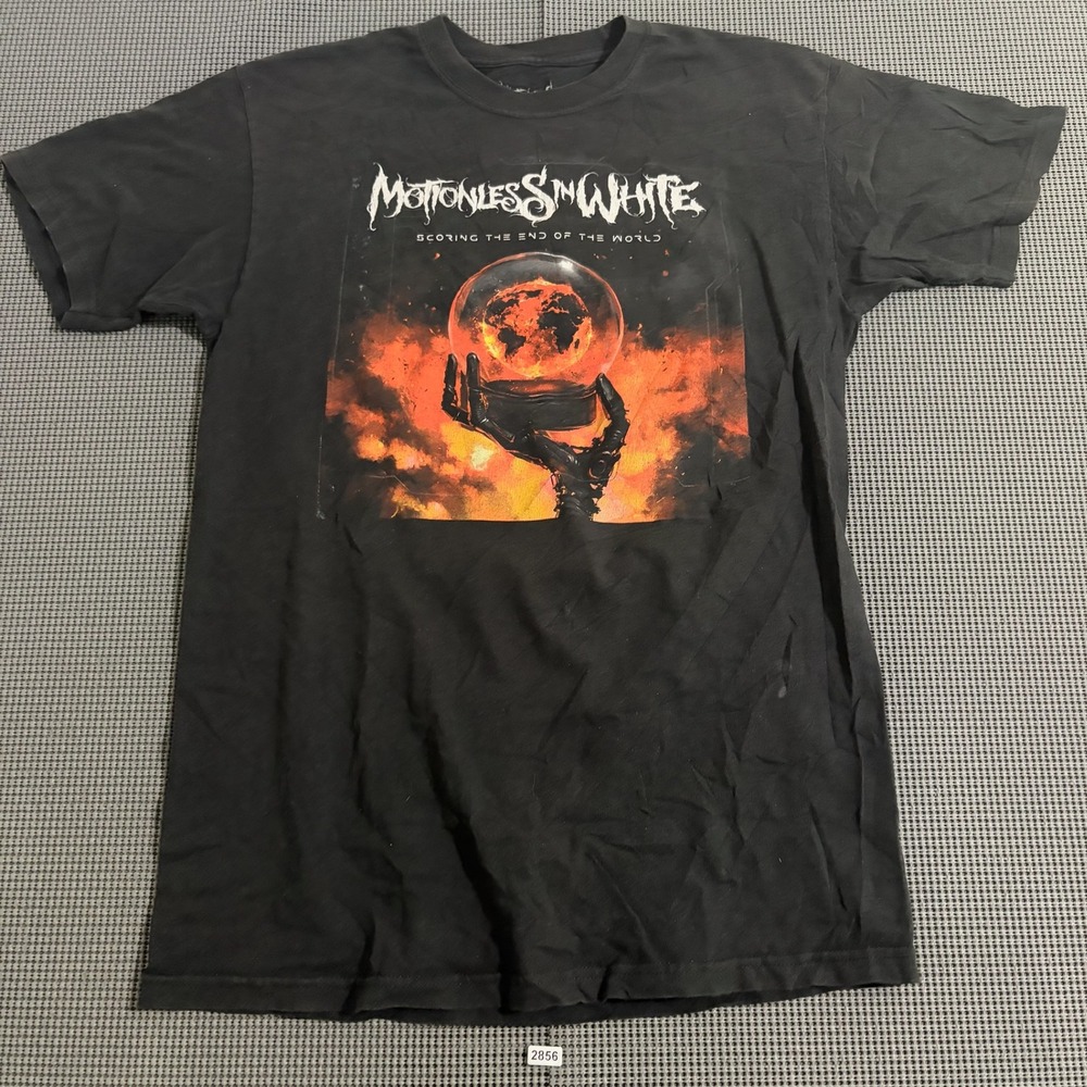 Motionless In White Scoring The End Of The World Black T-Shirt Mens Size M